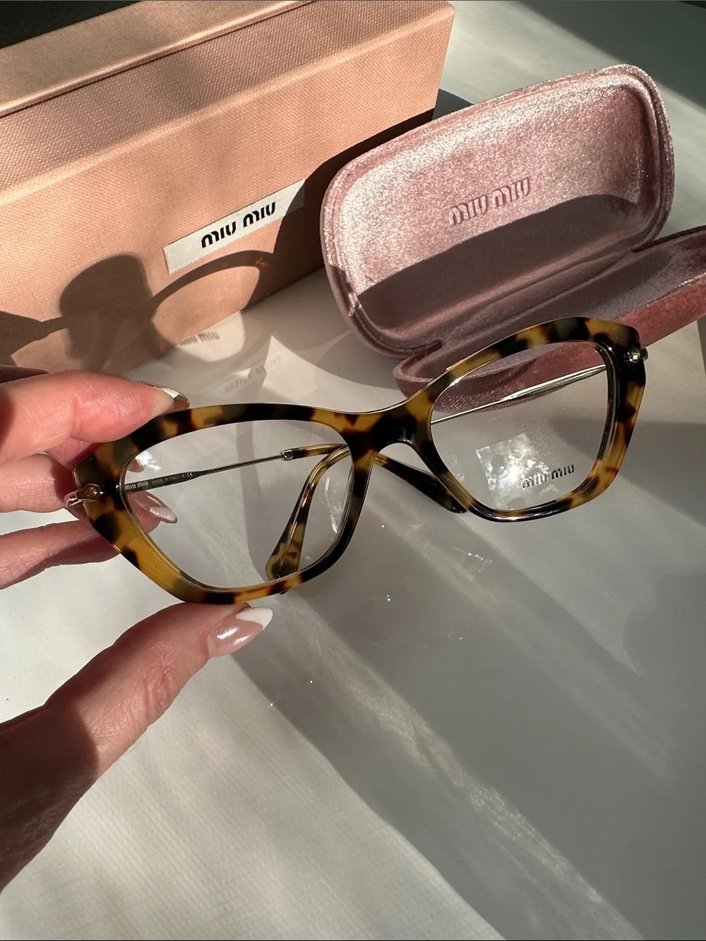Miu Miu Tortoiseshell Cat-Eye Optical Frames - Brown/Black NWT